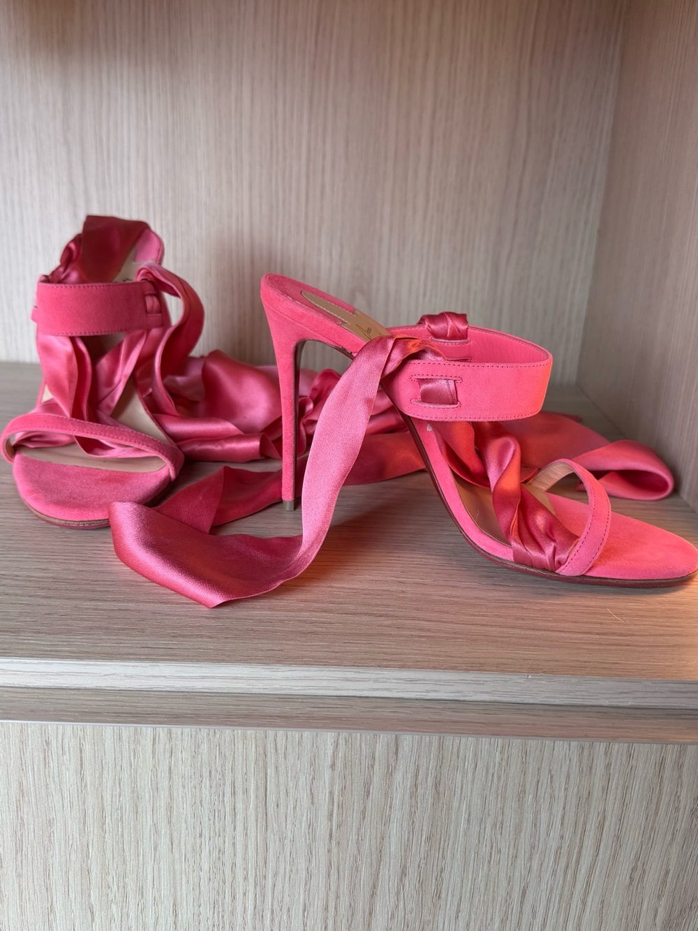 Christian Louboutin Satin Tie Heels